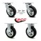 Service Caster 6 Inch Black Pneumatic Wheel Caster Swivel with Swivel Locks and 2 Rigid, 2PK SCC-100S150-PNB-BSL-2-R-2 - alternate 7